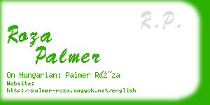 roza palmer business card